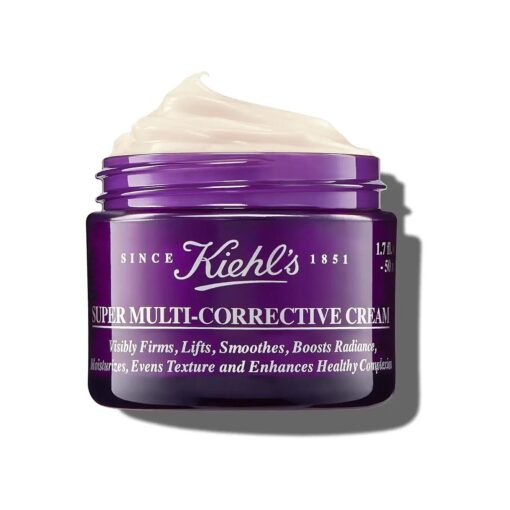 Kiehl 's Super Multi-Corrective Cream, Anti-Aging Wrinkle Reducing Face and Neck Cream, Evens Skin Tone, Smooths Skin Texture, Fast-Absorbing and Lightweight, For All Skin Types, Paraben-free