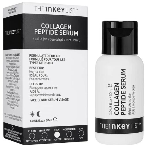 The INKEY List Collagen Peptide Serum, Face Serum to Help Reduce Appearance of Fine Lines and Wrinkles for Firmer-Looking Skin, For All Skin Types, 1.01 fl oz