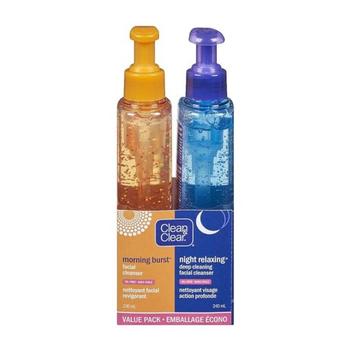 Clean & Clear morning burst/night relaxing day/night cleanser 2 pack