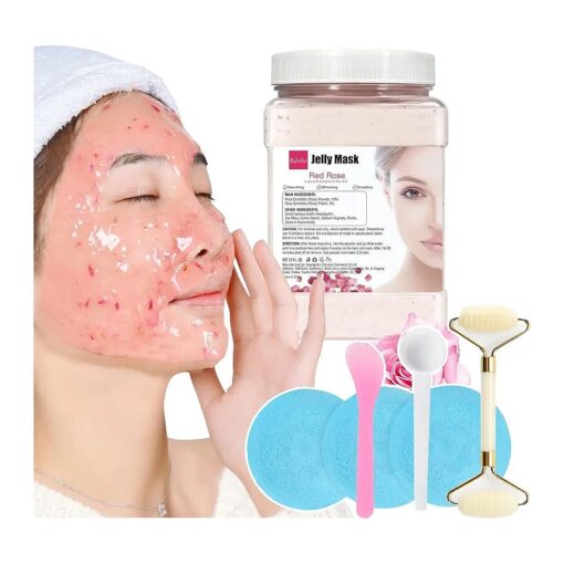 Jelly Mask for Skin Care - Rose Gel Face Mask for Instant Hydration - Jelly Face Mask Peel Off - Facial Skin Care Product for Smoothing, Moisturizing, Cleansing