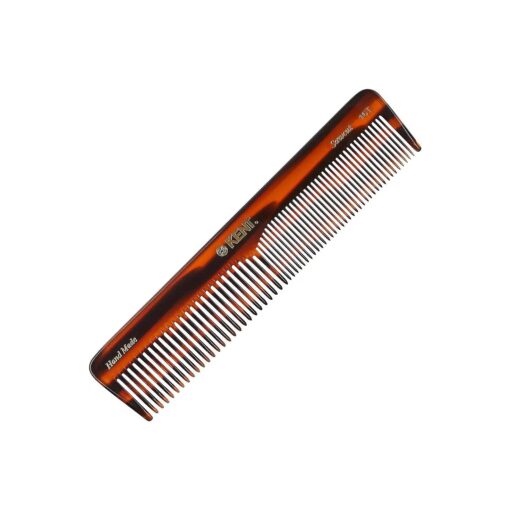 Kent 16T Double Tooth Hair Dressing Table Comb, Fine and Wide Tooth Dresser Comb For Hair, Beard and Mustache, Coarse and Hair Styling Grooming for Men, Women and Kids, Made in England