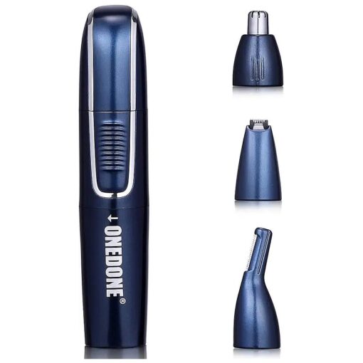 ONEDONE Nose Hair Trimmer, Father 's Day Gifts 3 in 1 USB Rechargeable Ear Nose Hair Trimmer for Men, Dual-Edge Blades Painless Electric Nose Ear Trimmer Eyebrow Clipper