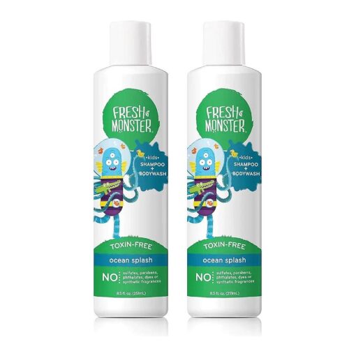 2-in-1 Kids Shampoo & Body Wash, Toxin-Free, Hypoallergenic, Natural Shampoo & Body Wash for Kids, Ocean Splash ( 2 Pack, 8.5oz/each )