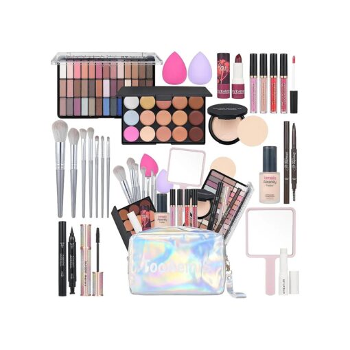 30 Pieces Makeup Kit for Women Full Kit, TooAemiS Professional Makeup Kit for Teens or Adult, All in One Makeup Sets Include Eyeshadow Palette Lipstick Concealer Foundation Mascara Loose Powder Etc