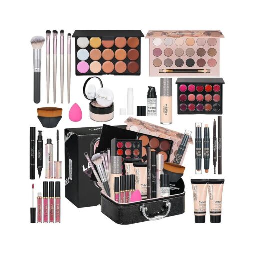 All in One Makeup Kit Makeup Kit for Women Full Kit Makeup Set Multipurpose Bundle Holiday Gift Box Essential Starter Bundle Include Full Makeup Kit for Women ( Box3 )