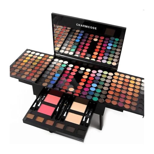 CHARMCODE 190 Colors Cosmetic Make up Palette Set Kit Combination with Eyeshadow Facial Blusher Eyebrow Powder Face Concealer Eyeliner Pencil A Mirror All-in-One Makeup Gift ( Multicolor )