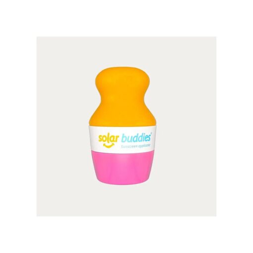 Solar Buddies Sunscreen Applicator - Single Pink - BPA-Free Refillable Roll on Sponge Sunscreen, Suncream & Lotion Applicator For Kids, Adults & Families - Holds 3.4fl oz, Perfect Size for Travel