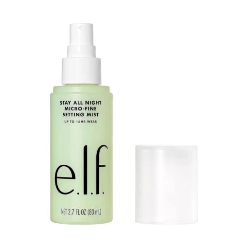 e.l.f, Stay All Night Micro-Fine Setting Mist, Hydrating & Refreshing Makeup Setting Spray For 16HR Wear-time, Vegan & Cruelty-Free, 2.7 Fl Oz