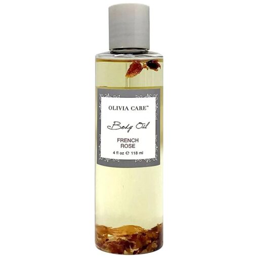 Olivia Care Body Oil - Natural Perfume Oil For Women | Hydrating & Moisturizing After Bath Oil - Infused with VITAMIN E, K & Omega Fatty Acids - Reduce Dry Skin ( French Rose )