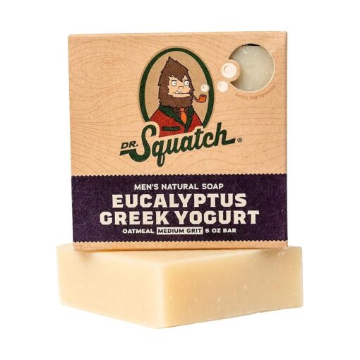 Dr. Squatch All Natural Bar Soap for Men with Medium Grit, Eucalyptus