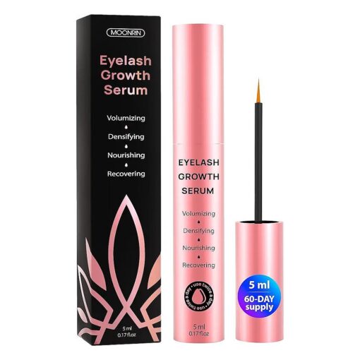 Lash Serum for Eyelash Growth, 0.17 fl oz, 5 ml, 2-in-1 Eyebrow Enhancing Formula for Thicker Brows, Strengthens, Lengthens, & Increases Hair Volume, for Natural Lashes & Extensions