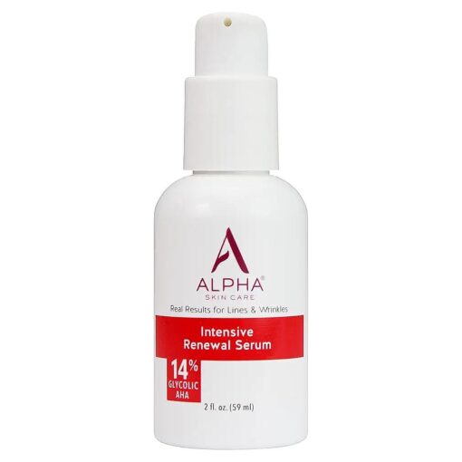 Alpha Skin Care Renewal Serum Concentrated with 14 % Glycolic AHA, Intensive Rejuvenating Smoothing Serum, Gently Exfoliates, Hydrates, Evens Skin Tone For A Healthier Clear Complexion