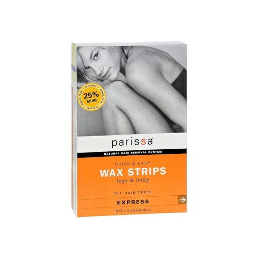 Legs & Body Wax Strips, Parissa Hair Removal Waxing Strips for Legs, Body, Bikini, Arms, Underarms with After care Azulene Oil, 20 Strips