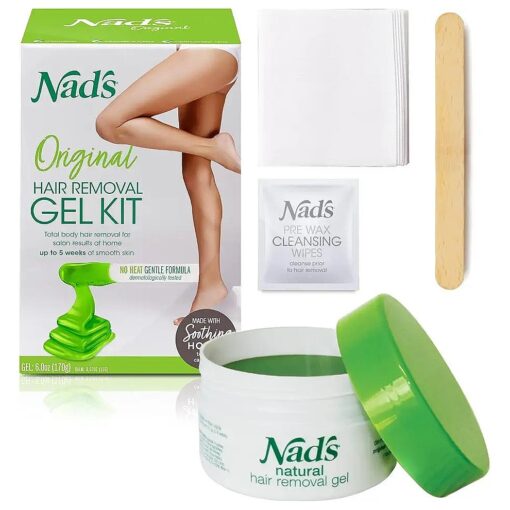 Nad 's Wax Kit Gel, Wax Hair Removal For Women, Body+Face Wax, 6 Ounce