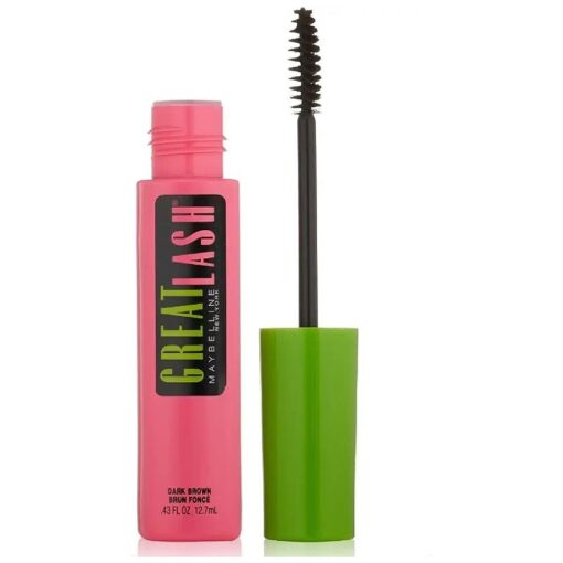 Maybelline Great Lash Washable Mascara, Dark Brown, 0.43 fl, oz., Pack of 2