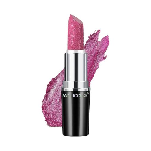 Glitter Lipstick High Impact Lipcolor, Dark Red Lipstick Moisturizing Creamy Formula, Metallic Lipstick For Women For Vegan & Cruelty-Free, Full-Coverage Lip Color ( # 15 VELOCITY )