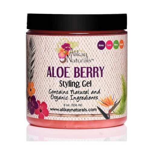 Alikay Naturals Aloe Berry Style Gel for Men & Woman with Organic Aloe Vera & infused Aloe Berries 16 Ounce