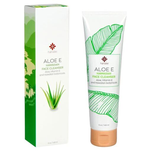 Hanalei Aloe Face Cleansing Gel - Gentle, Oil-Free Face Wash For All Skin Types - Aloe, Vitamin E, Hawaiian Botanicals - USA Made, Vegan, Cruelty-Free ( 5 oz )