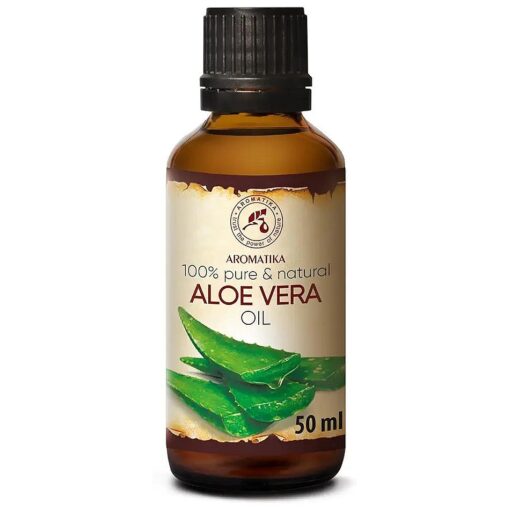 Aloe Vera Oil 1.7 Fl Oz ( 50ml ) - 100 % Pure & Natural - Aloe Barbadensis - Brasil - Care for Skin - Body - Hair Growth - Face Moisturizer - Baby Oils - Used for Massage - Bath