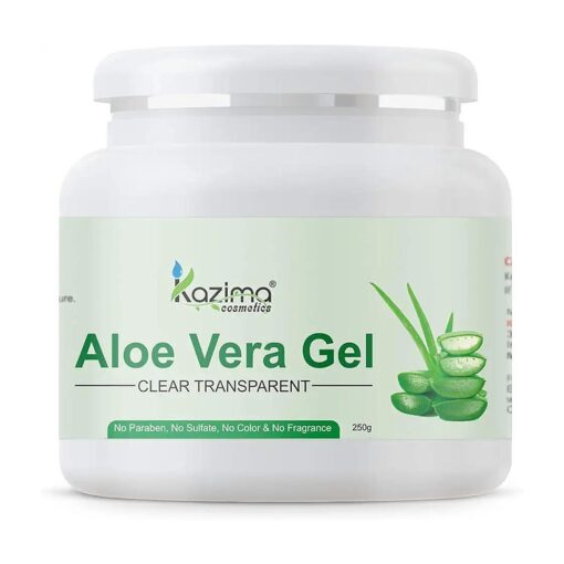 Aloe Vera Gel Raw - 100 % Pure Natural Gel - Ideal for Skin Treatment, Face, Acne Scars, Hair Treatment, Moisturizer & Dark Circles ( 250 Gram )