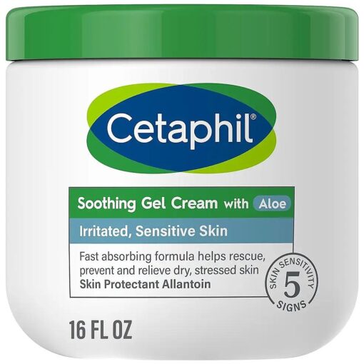 Cetaphil Soothing Gel-Cream with Aloe Instantly Soothes and Hydrates Sensitive Skin, Fragrance and Paraben Free, 16 oz