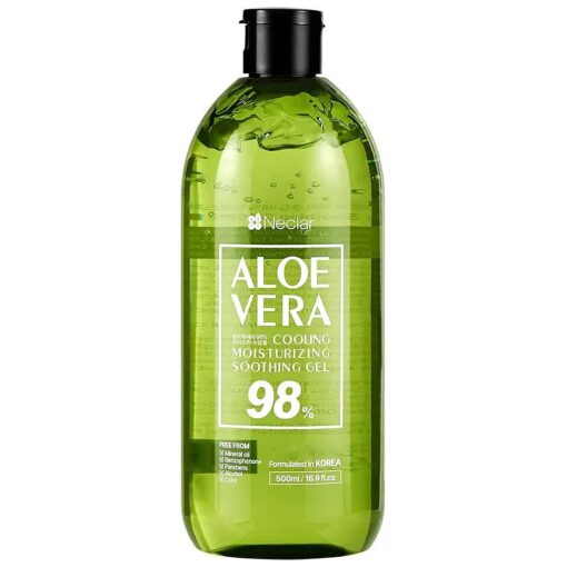 98 % Aloe Vera Gel - Aloe Vera Soothing gel - 16.9 Fl oz - Aloe Vera Gel sunburn relief - Pure Aloe Vera Gel for face - Aloevera gel