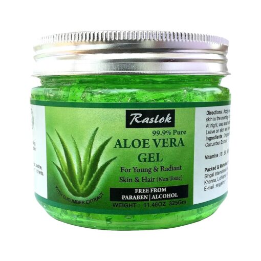 Aloe Vera Gel Pure Natural Organic Aloe Gel For Moisturizing Face Skin & Hair Care ( Cucumber, 11.46 OZ )