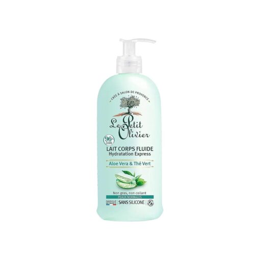 Le Petit Olivier Light Body Lotion - Aloe Vera And Green Tea - Express Moisturizing - No Greasy Or Sticky Feeling - Skin Is Soft And Silky - For Normal Skin - 8.4 oz