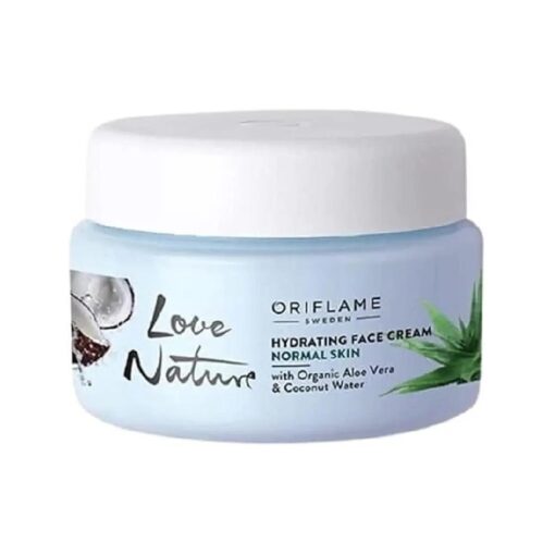 LOVE NATURE Hydrating Face Cream with Organic Aloe Vera & Coconut Water 50ml