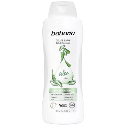 Babaria Aloe Vera Body Wash - Gives Calming and Fresh Sensation - Provides Soothing and Regenerating Properties - Contains Natural Ingredients - Suitable for All Skin Types - 20.3 oz