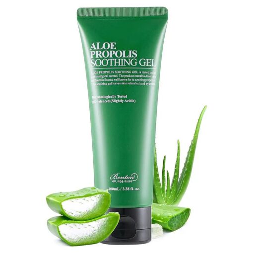 Aloe Propolis Soothing Gel 3.38 fl oz | Aloe Vera Gel for Sunburn Relief | Aloe Vera Gel for Travel Size | Aloe Vera Gel Moisturizer for Face | Aloe Gel for Face After Sun | Organic Aloe Vera