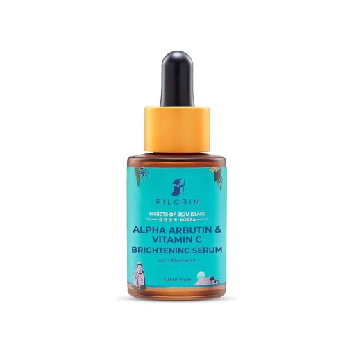 PILGRIM Korean 2 % Alpha Arbutin & 3 % Vitamin C Face Serum | Alpha arbutin face serum|All skin types | Men & Women| Korean Skin Care| Vegan & Cruelty-free | 30ml