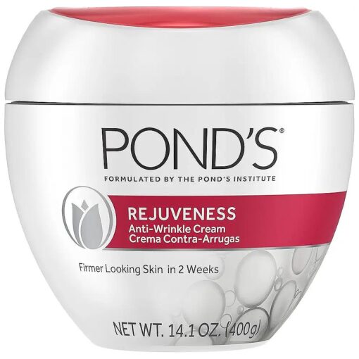 Pond 's Rejuveness Face Cream for Women, Anti-Aging Face Moisturizer Skin Care with Alpha Hydroxy Acid and Collagen, Anti Wrinkle Facial Cream 14.1 oz