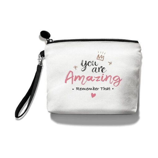 Inspirational Gifts for Women, You Are Amazing Travel Makeup Bag for Teacher, Nurse, BFF, Bestie, Sister, Christmas Graduation Gift for Women Friends