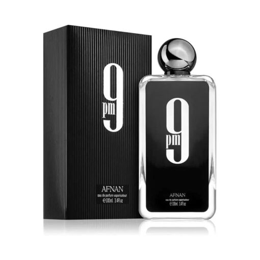 Afnan 9 Pm Pour Homme Eau de Parfum Spray for Men, 3.4 Ounce