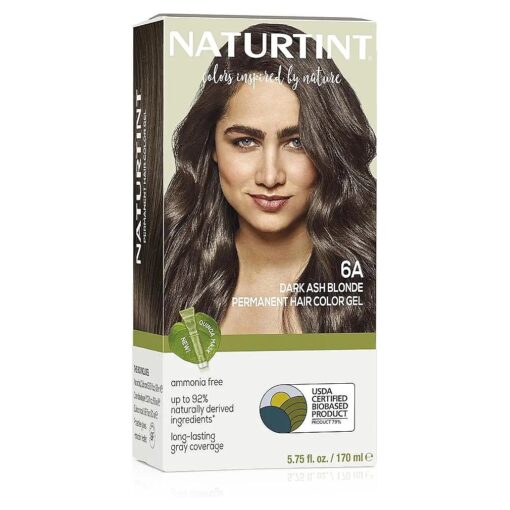 Permanent Hair Color 6A Dark Ash Blonde ( Pack of 1 ), Ammonia Free, Vegan, Cruelty Free, up to 100 % Gray Coverage, Long Lasting Results ( Packaging may vary )