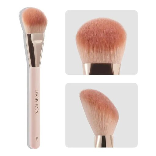 Angled Blush Foundation Brush for Cream Liquid Makeup, Contour Bronzer highlight Makeup, Angled Face Makeup Tool ( Multitask Face Brush )