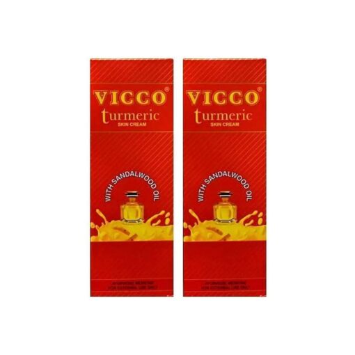 Vicco Turmeric Skin Cream with Sandalwood Oil -70g X 2 Pack