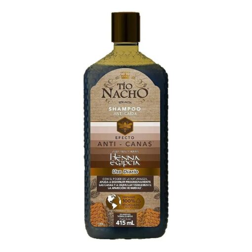 Tio Nacho Tio Nacho Efecto Anti-Canas, Shampoo Anti-Caida con Henna Egipcia