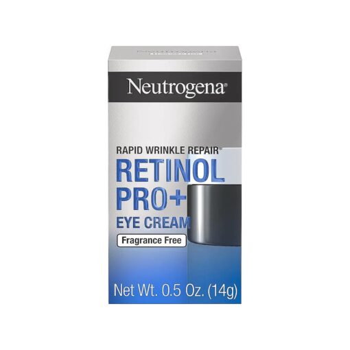 Neutrogena Rapid Wrinkle Repair Retinol Pro+ Anti-Wrinkle Eye Cream, Targeted Eye Cream for Wrinkles & Dark Circles, Formulated without Fragrance, Dyes, Phthalates, and Parabens, 0.5 oz