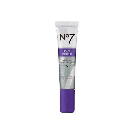 No7 Pure Retinol Eye Cream - 0.5 % Retinol Eye Cream for Fine Lines and Wrinkles - Collagen Peptides + Shea Butter Moisturize & Lift Skin - Fragrance-Free Anti-Aging Eye Cream ( 0.5 oz )