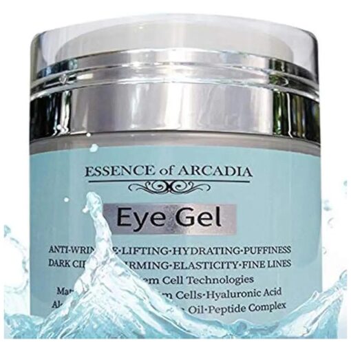 Eye Gel, for Dark Circles, Puffiness, Wrinkles, Skin Firming and Bags - Effective Anti-Aging Eye Gel for Under and Around Eyes including Crows Feet with Hyaluronic Acid and Aloe Vera- 1.7 fl, oz .