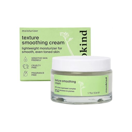 Cocokind Texture Smoothing Cream, Face Moisturizer with Squalane, Celery Seed and Cucumber, Face Lotion Moisturizer Face, Hydrating Face Cream