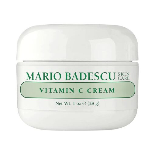 Mario Badescu Vitamin C Cream | Lightweight Face Moisturizer Enriched With Niacinamide for All Skin Types | Visibly Reduces Signs of Aging | 1 Fl Oz