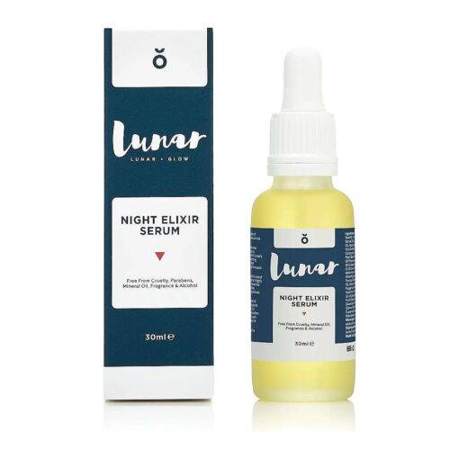 Night Elixir Serum by Lunar Glow, An Anti Aging Night Repair Serum for your Face and Skin - 1 fl.oz / 30ml .