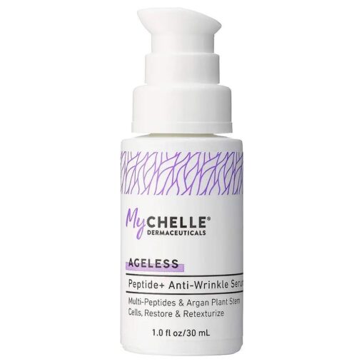 MyCHELLE Dermaceuticals Peptide+ Anti-Wrinkle Serum - Anti-Aging Serum with Peptides & Argan Plant Stem Cells to Help Restore Skin & Help Reduce the Appearance of Fine Lines and Wrinkles