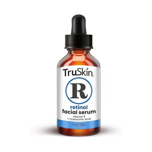 TruSkin Retinol Serum for Face - Gentle Anti-Aging Serum with Retinol, Hyaluronic Acid, and Vitamin E for A More Youthful Feel - Skin Care Made to Improve Fine Lines, Wrinkles, 1 fl oz