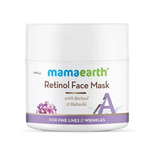 MAMAEARTH Retinol Face Mask for Glowing Skin, Anti Aging, with Retinol and Bakuchi for Fine Lines & Wrinkles - 100 g