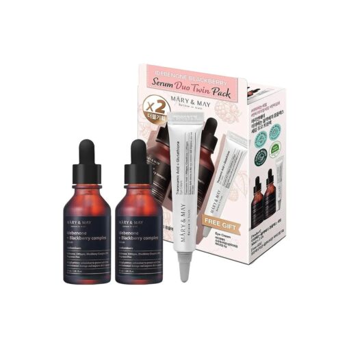 Mary & May Idebenone Blackberry Serum Duo Twin Pack ( 30ml x2+Eye cream12g )