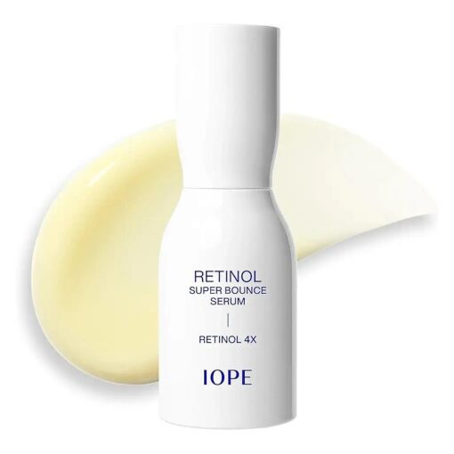 IOPE Retinol Super Bounce Serum, 7 Day Retinol Serum for face, Premium Korean Retinol, Anti-Aging, Reduction in Fine Wrinkles, Gentle Nourishment for Sensitive Skin, 1.69 Fl Oz .